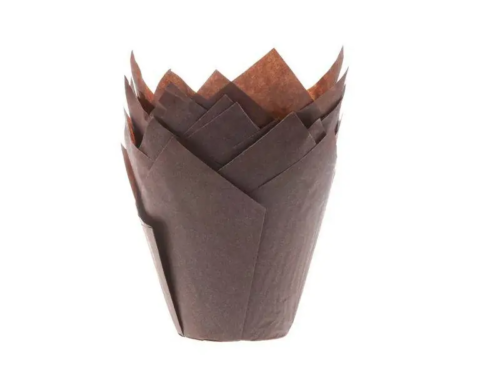 Forma Tulipa em papel 50gr castanho chocolate (best seller)