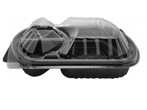Embalagem PP Base Preta com Tampa OPS 1026 ml