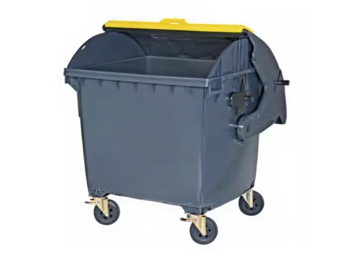 Contentor 1100 L de 4 Rodas Tampa Curva com Dupla Tampa Maya Pro