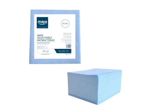 Pack 50 Panos Descartáveis Antibactérias 80 g/m² Maya Pro